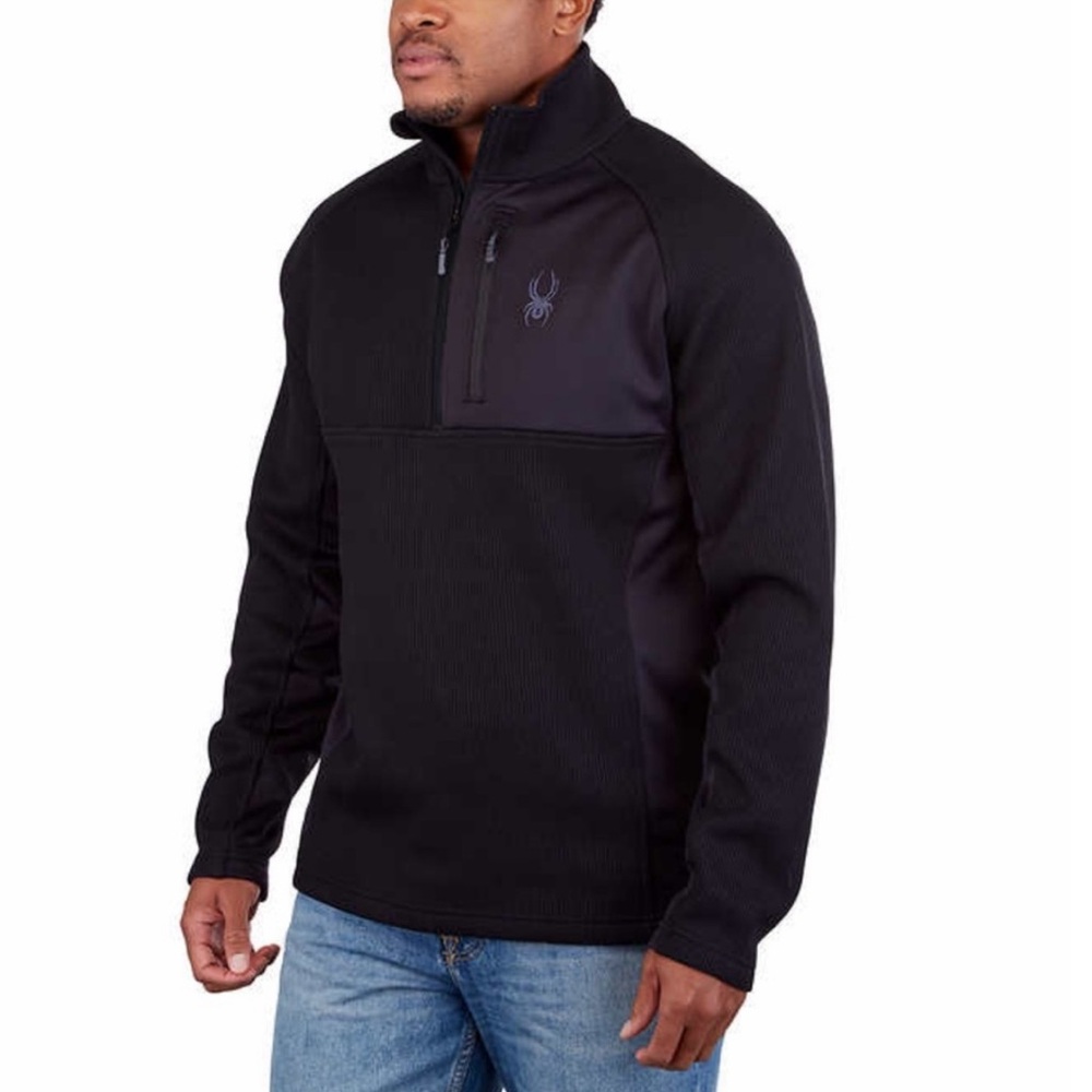 Spyder Men’s Bandit Half Zip Fleece Pullover Jacket XL